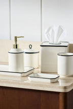 Plateau de bain en céramique Piper à bordures contrastantes