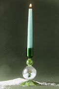 Bougeoir en verre tourbillon