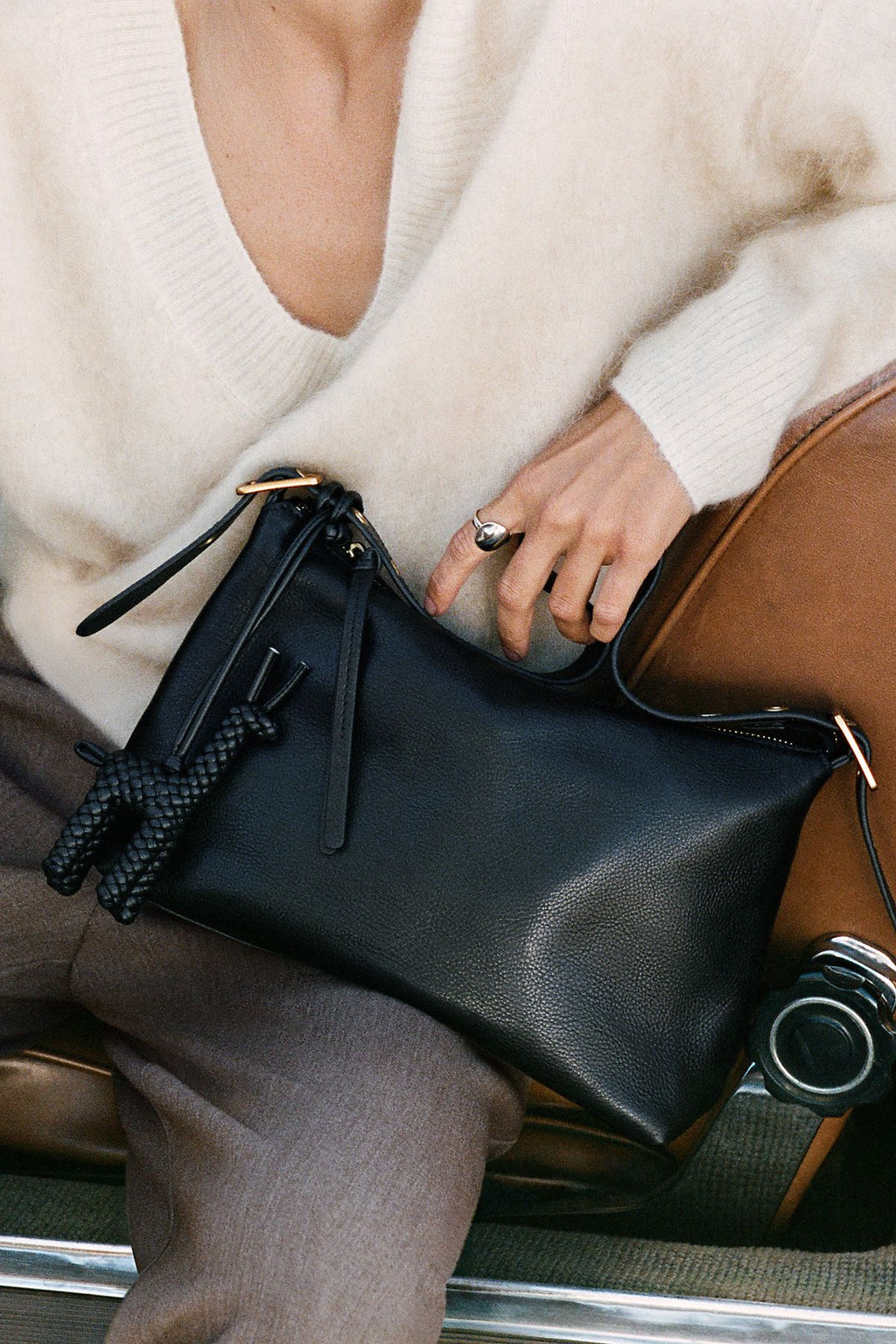 Sac à bandoulière moyen en cuir Hatton By Anthropologie