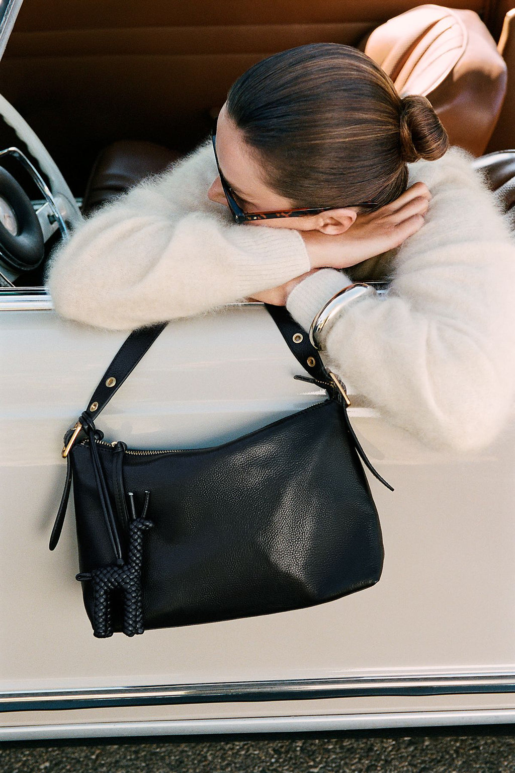 Sac à bandoulière moyen en cuir Hatton By Anthropologie
