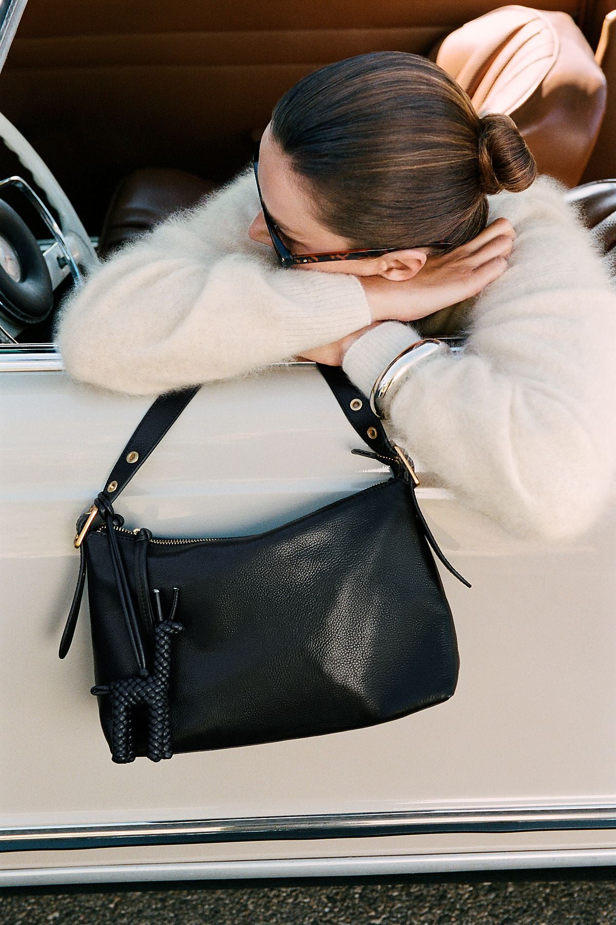 Sac à bandoulière moyen en cuir Hatton By Anthropologie
