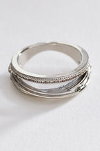 Bague à cristaux empilés