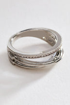 Bague à cristaux empilés