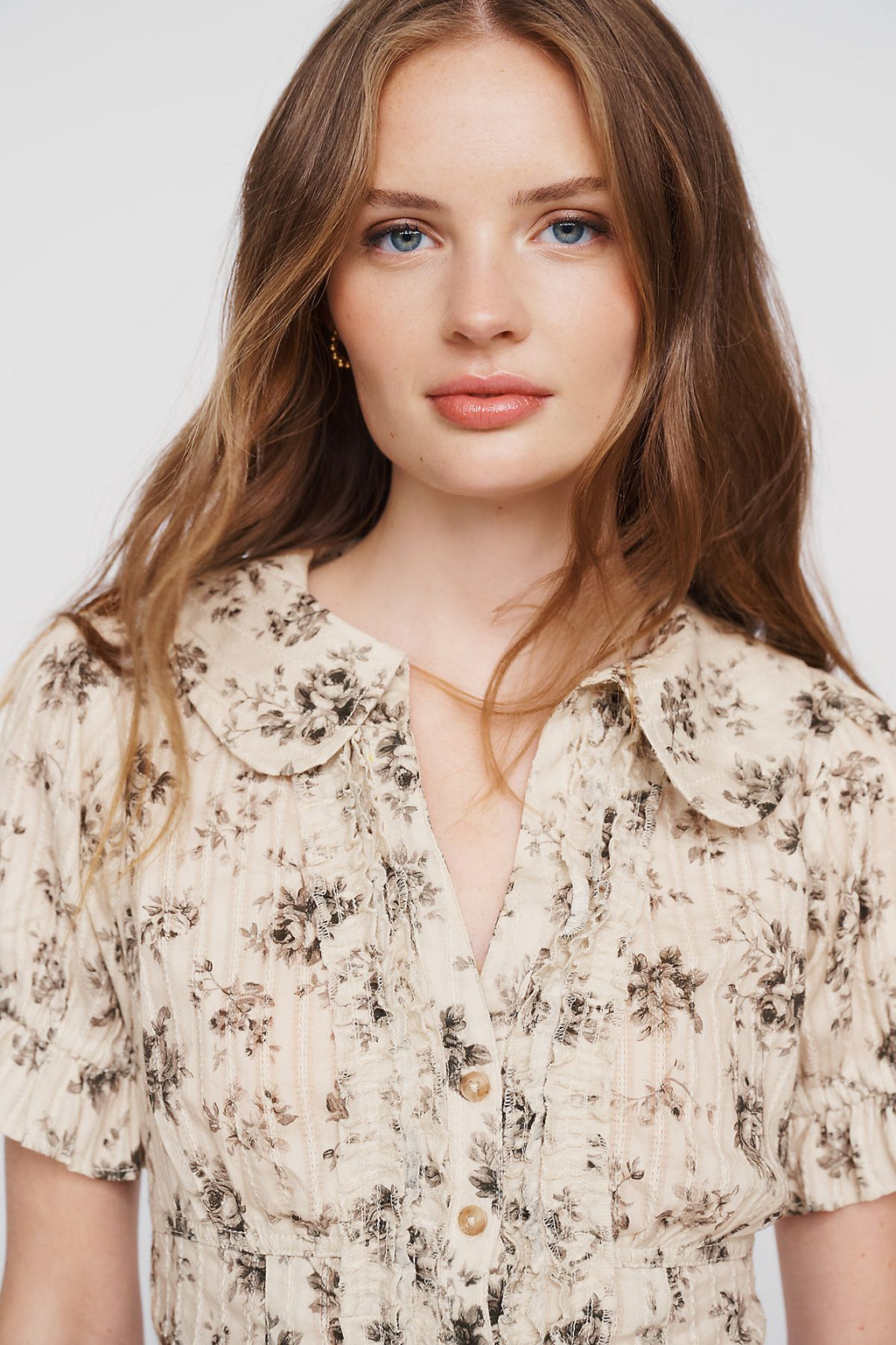 Pilcro Keira Waisted Tuxedo Blouse