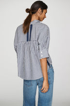 Maeve Mabel Boxy Oxford Embroidered Shirt
