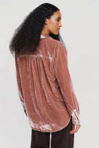 Pilcro Hadley Velvet Relaxed Buttondown Shirt