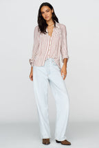 Pilcro Shirred Buttondown Shirt