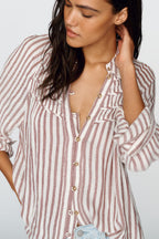 Pilcro Shirred Buttondown Shirt