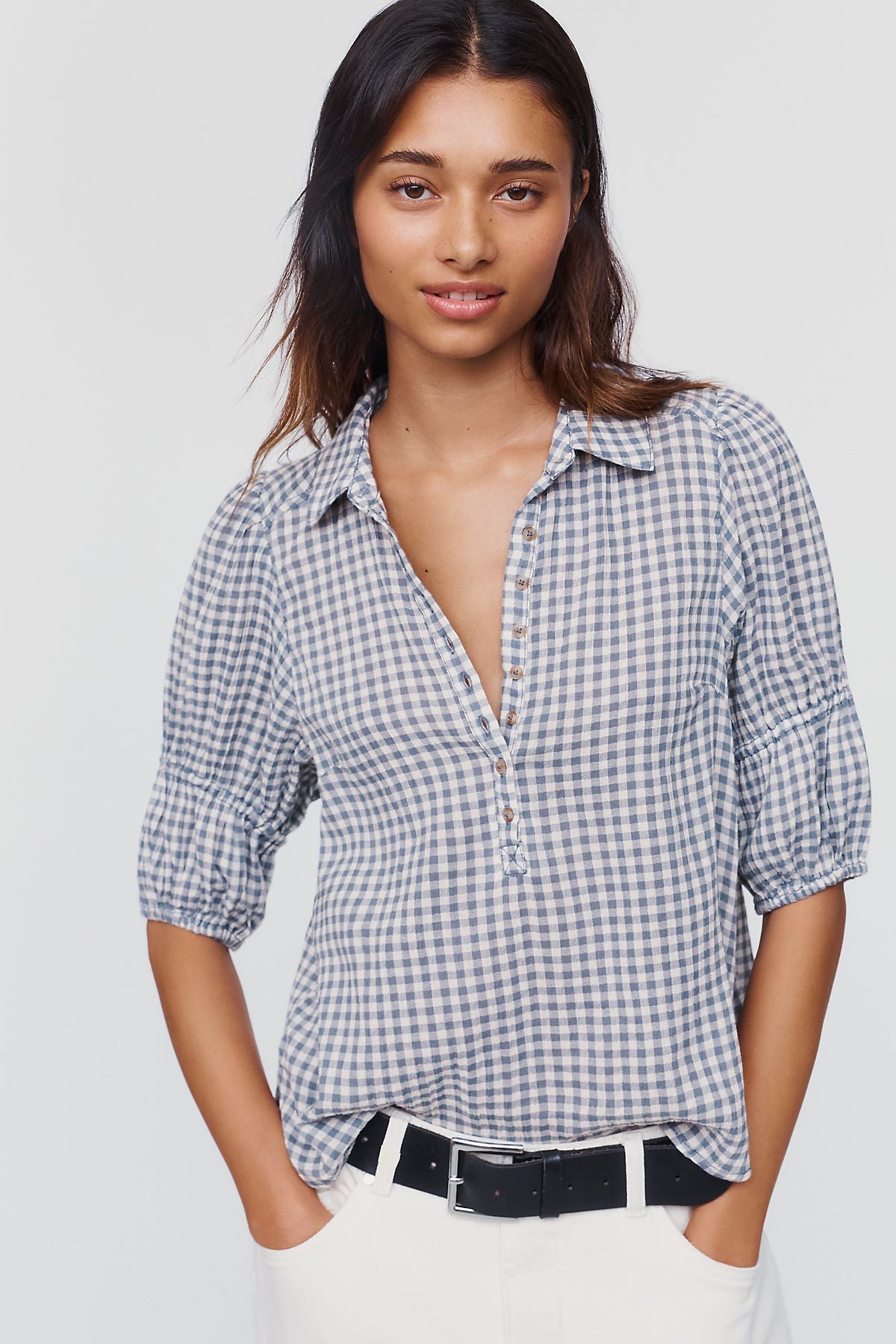 Pilcro Tallulah Puff Sleeve Blouse