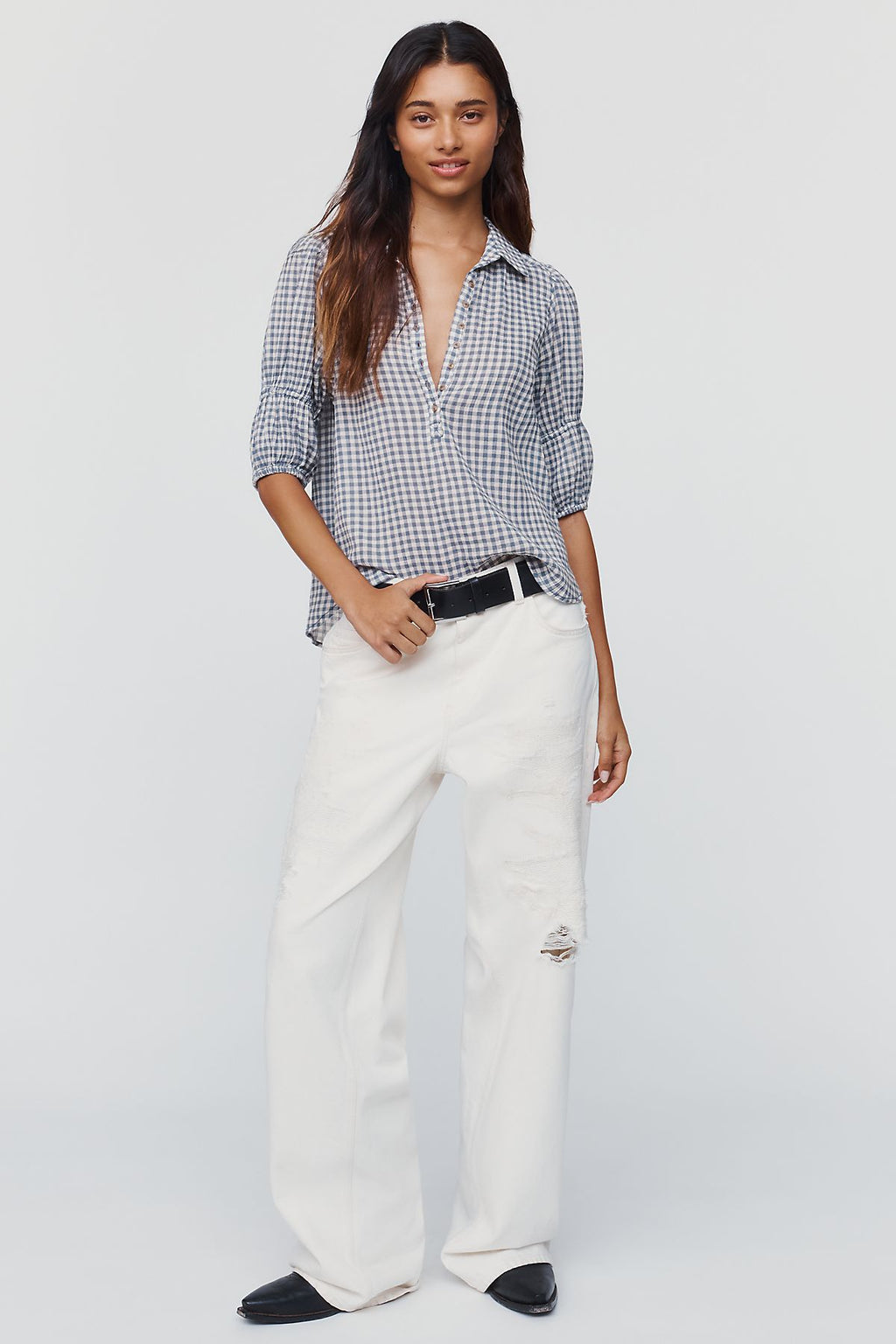 Pilcro Tallulah Puff Sleeve Blouse
