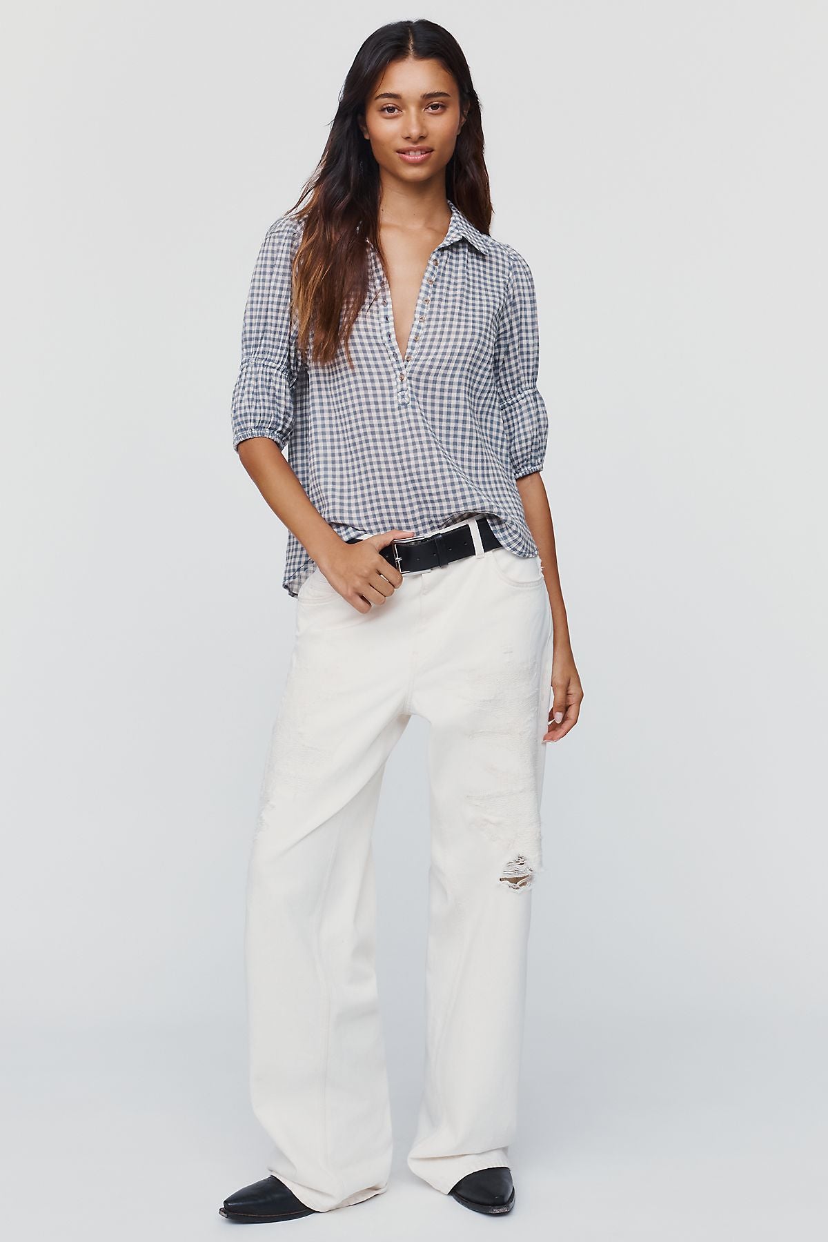Pilcro Tallulah Puff Sleeve Blouse