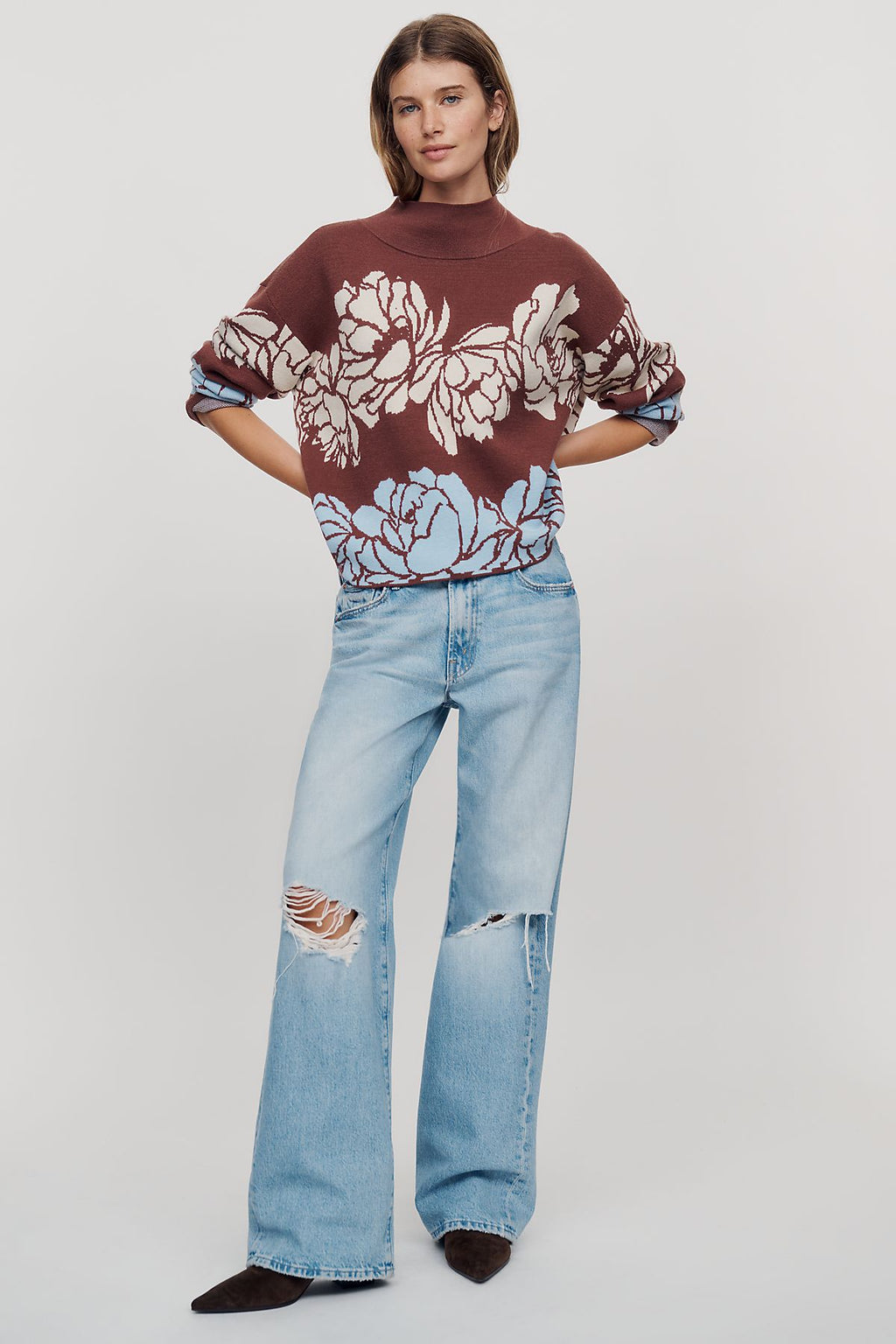 Maeve Carys Mock Neck Sweater