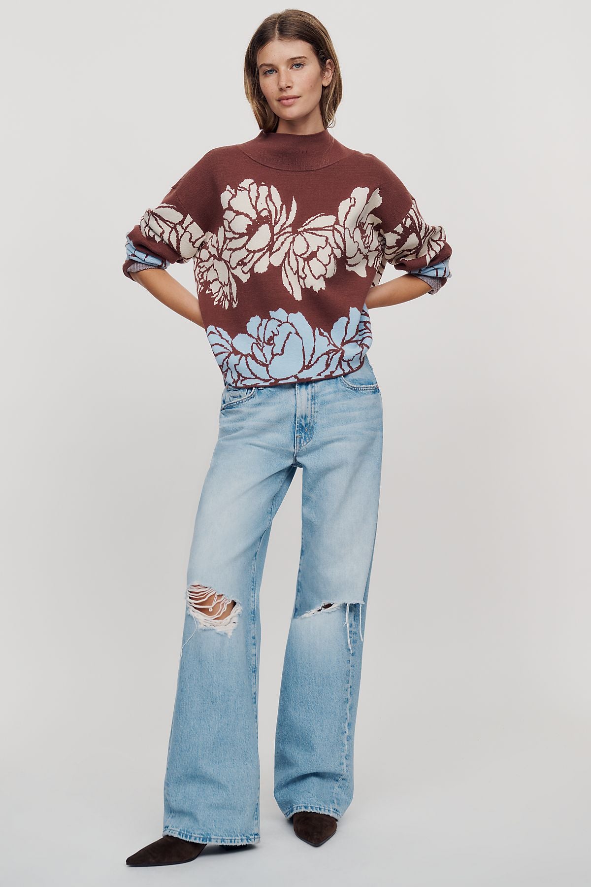 Maeve Carys Mock Neck Sweater
