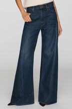 MOTHER The Lemon Twist Sneak High-Rise Wide-Leg Jeans