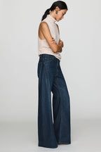 MOTHER The Lemon Twist Sneak High-Rise Wide-Leg Jeans