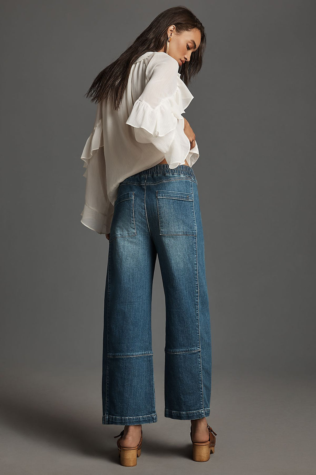 Pilcro Izzie Relaxed Pull On Barrel Jeans