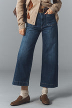 Maeve Colette High-Rise Wide-Leg Cropped Jeans