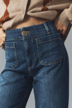 Maeve Colette High-Rise Wide-Leg Cropped Jeans