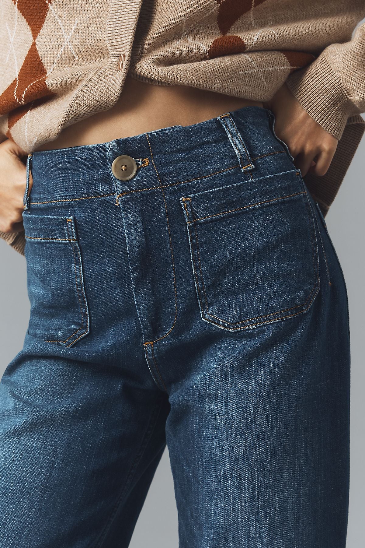 Maeve Colette High-Rise Wide-Leg Cropped Jeans