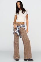 Pilcro Rylan Corduroy High Rise Flare Jeans