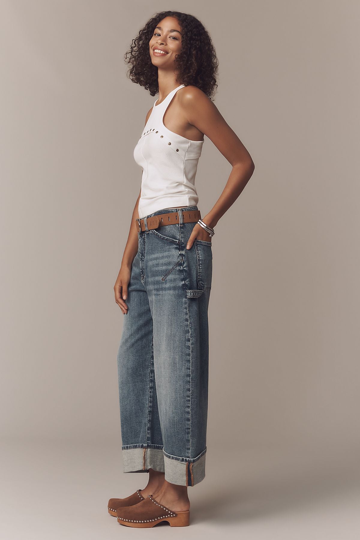 Pilcro Kayden High Rise Carpenter Barrel Leg Jeans
