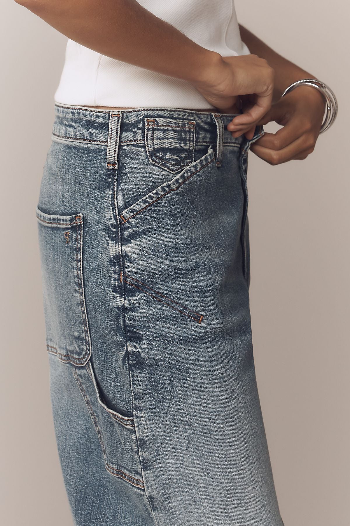 Pilcro Kayden High Rise Carpenter Barrel Leg Jeans
