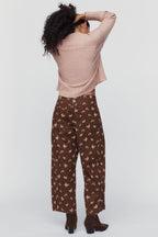 Pilcro Izzie Relaxed Printed Pull On Barrel Pants
