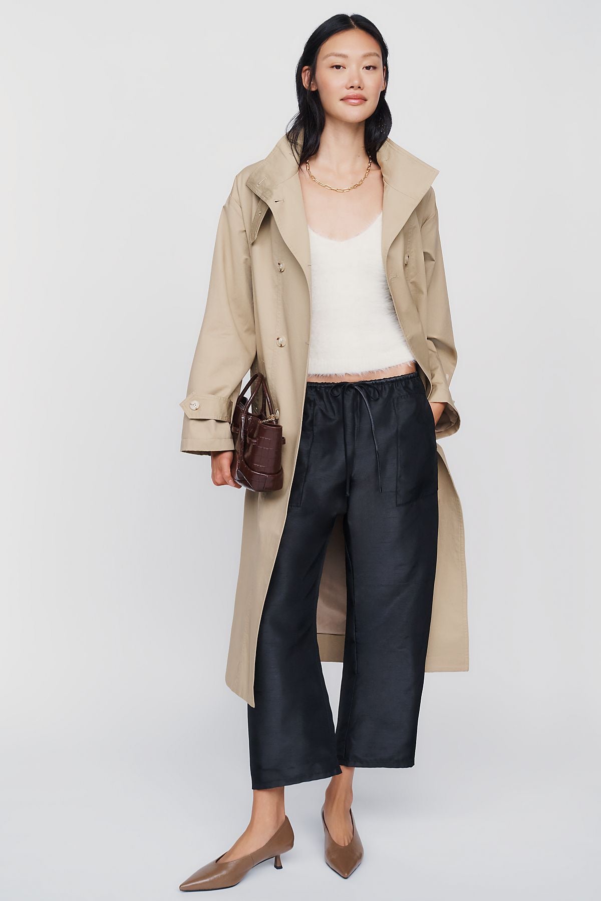 Maeve Marnie Taffeta Tapered Pants