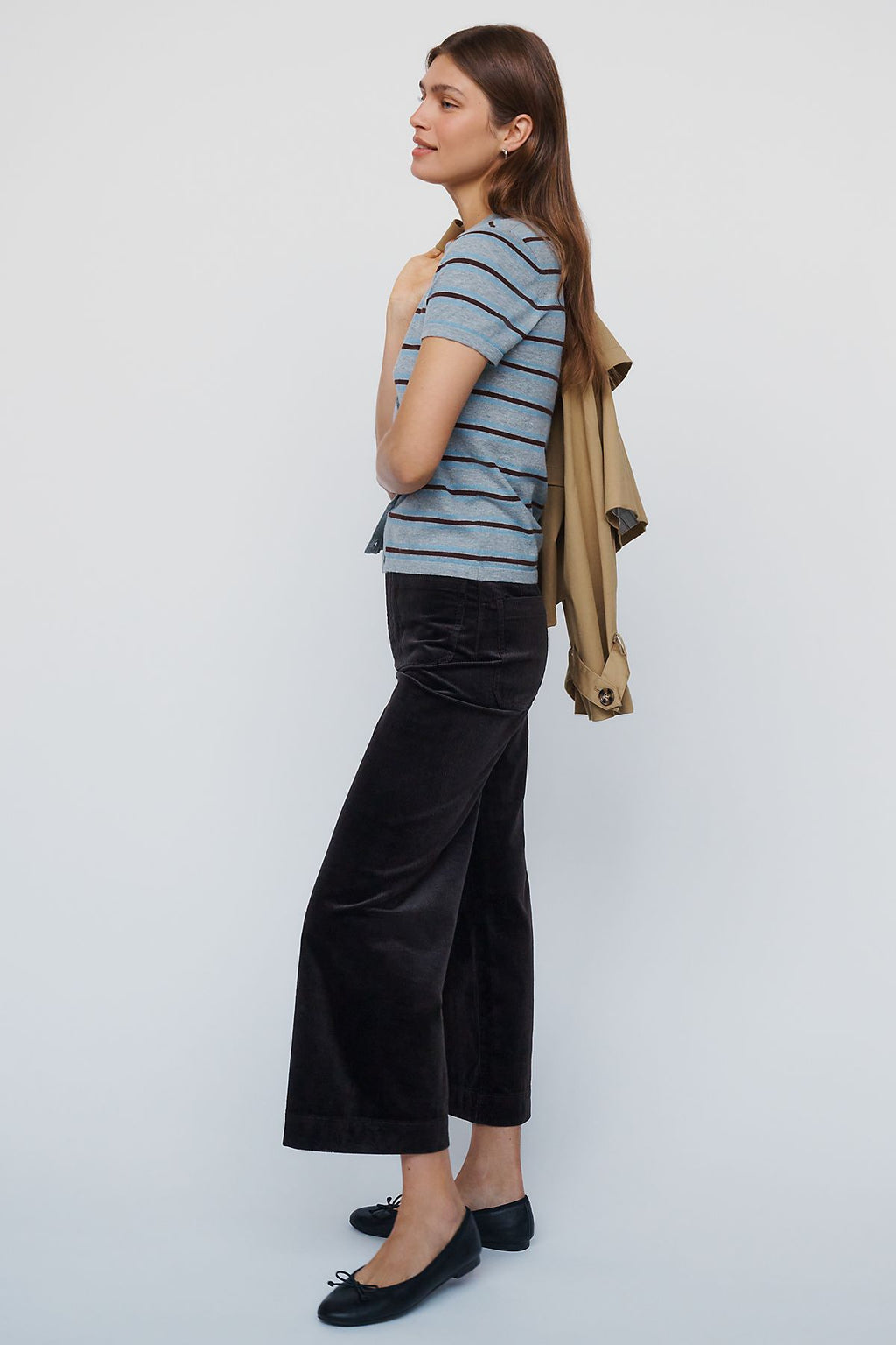 Maeve Colette Corduroy Cropped Wide Leg Pants