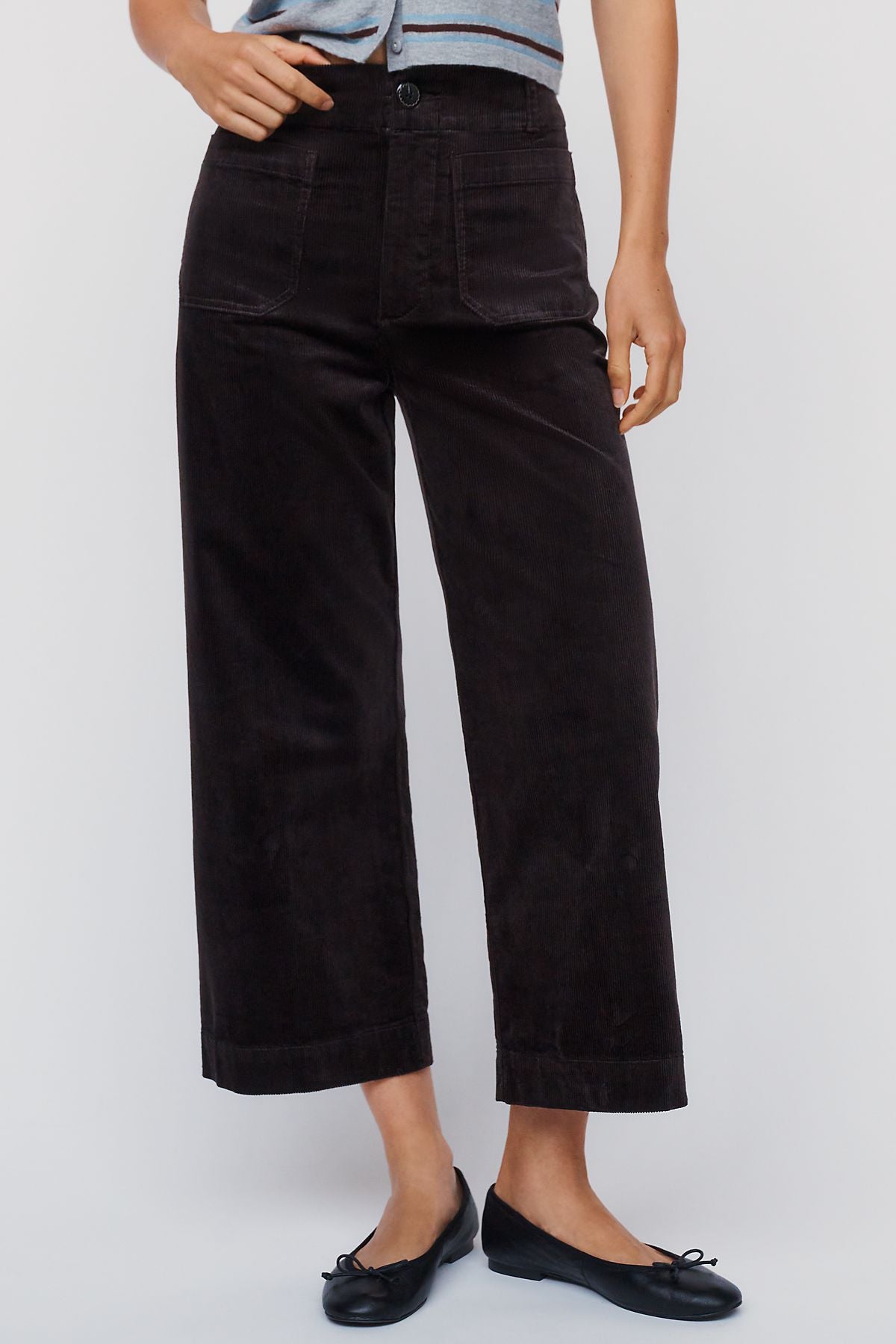 Maeve Colette Corduroy Cropped Wide Leg Pants