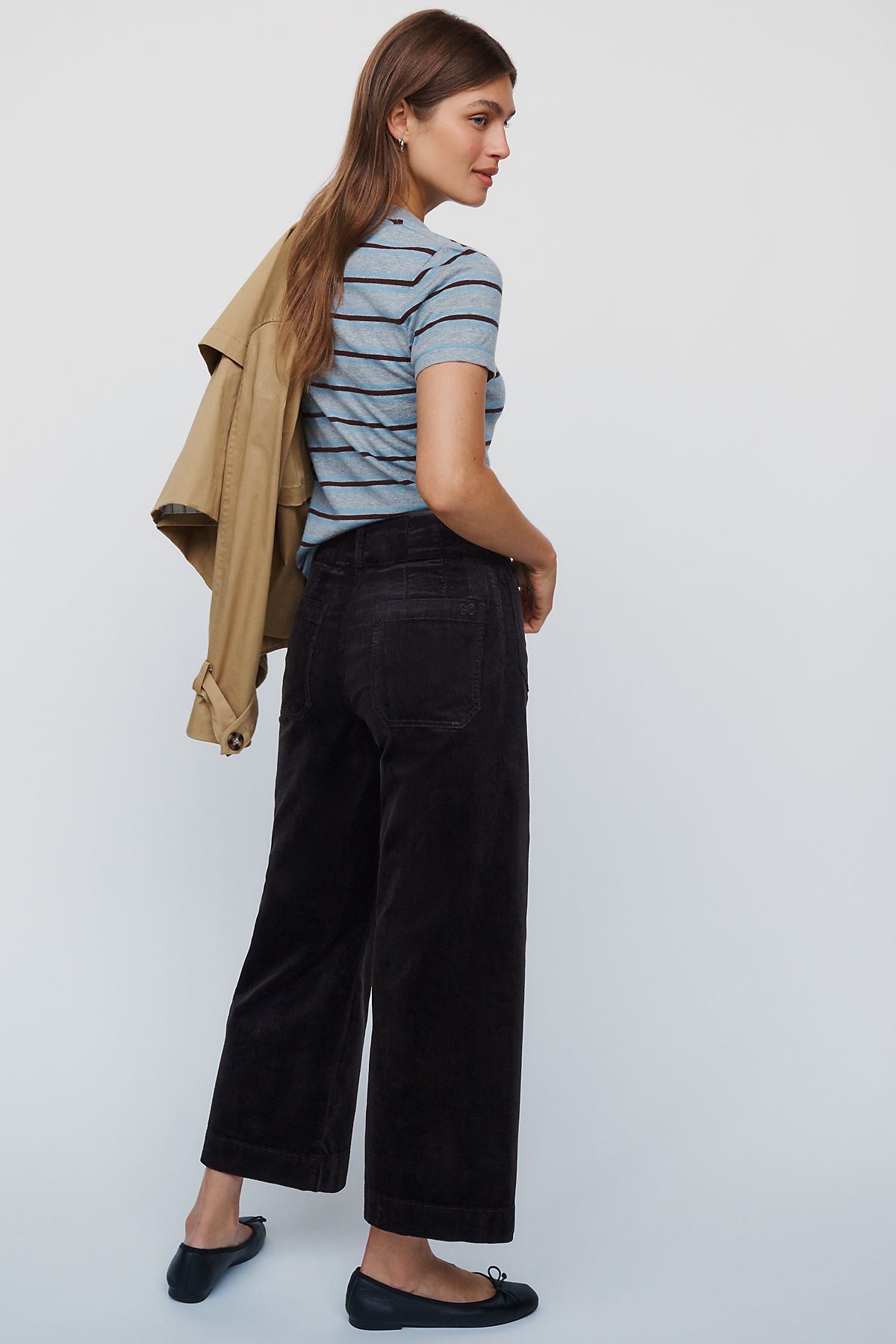 Maeve Colette Corduroy Cropped Wide Leg Pants