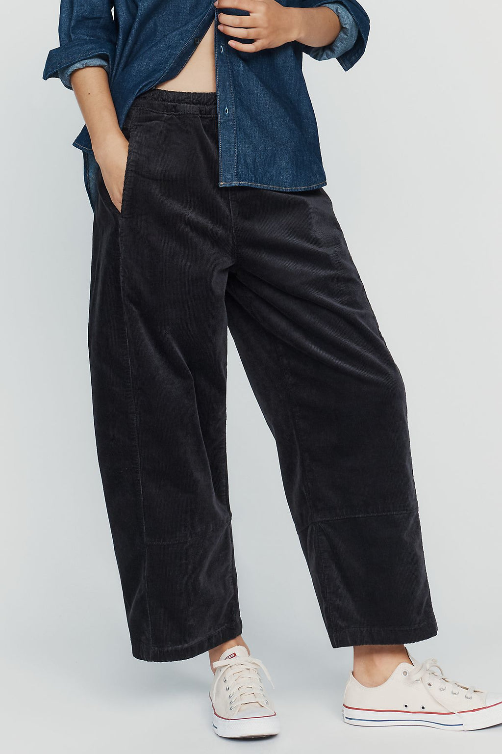 Pilcro Izzie Relaxed Corduroy Pull-On Barrel Pants