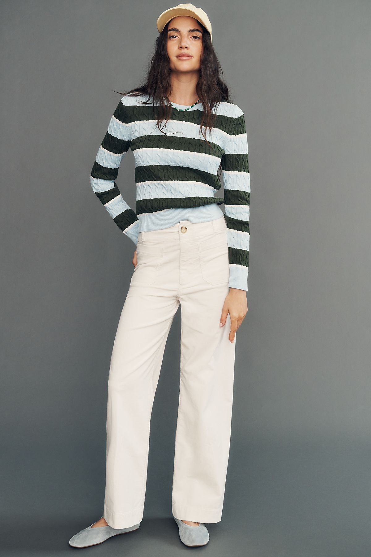 Maeve Colette Corduroy Full Length Wide Leg Pants