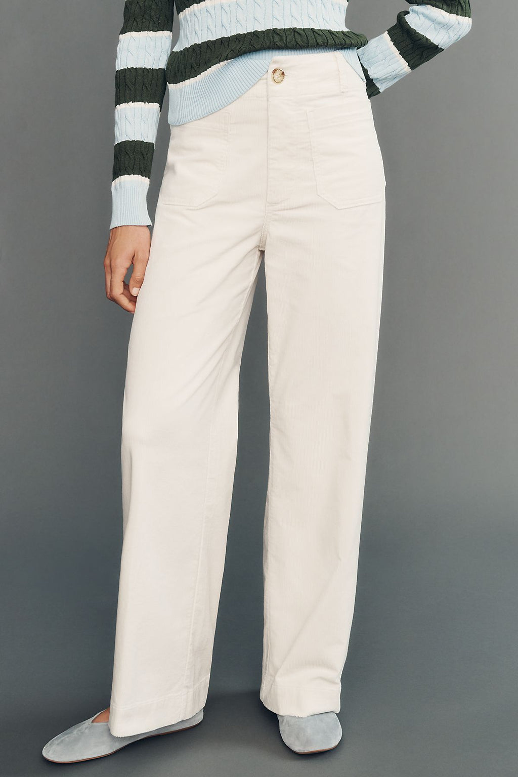 Maeve Colette Corduroy Full Length Wide Leg Pants