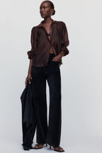 Maeve Colette Full Length Velvet Pants