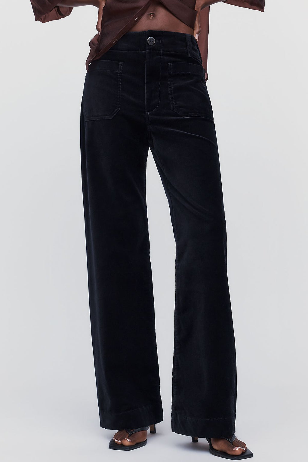 Maeve Colette Full Length Velvet Pants