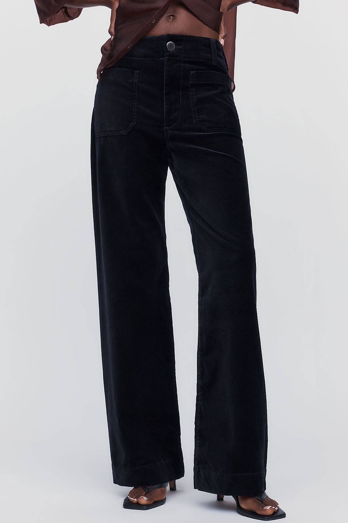 Maeve Colette Full Length Velvet Pants