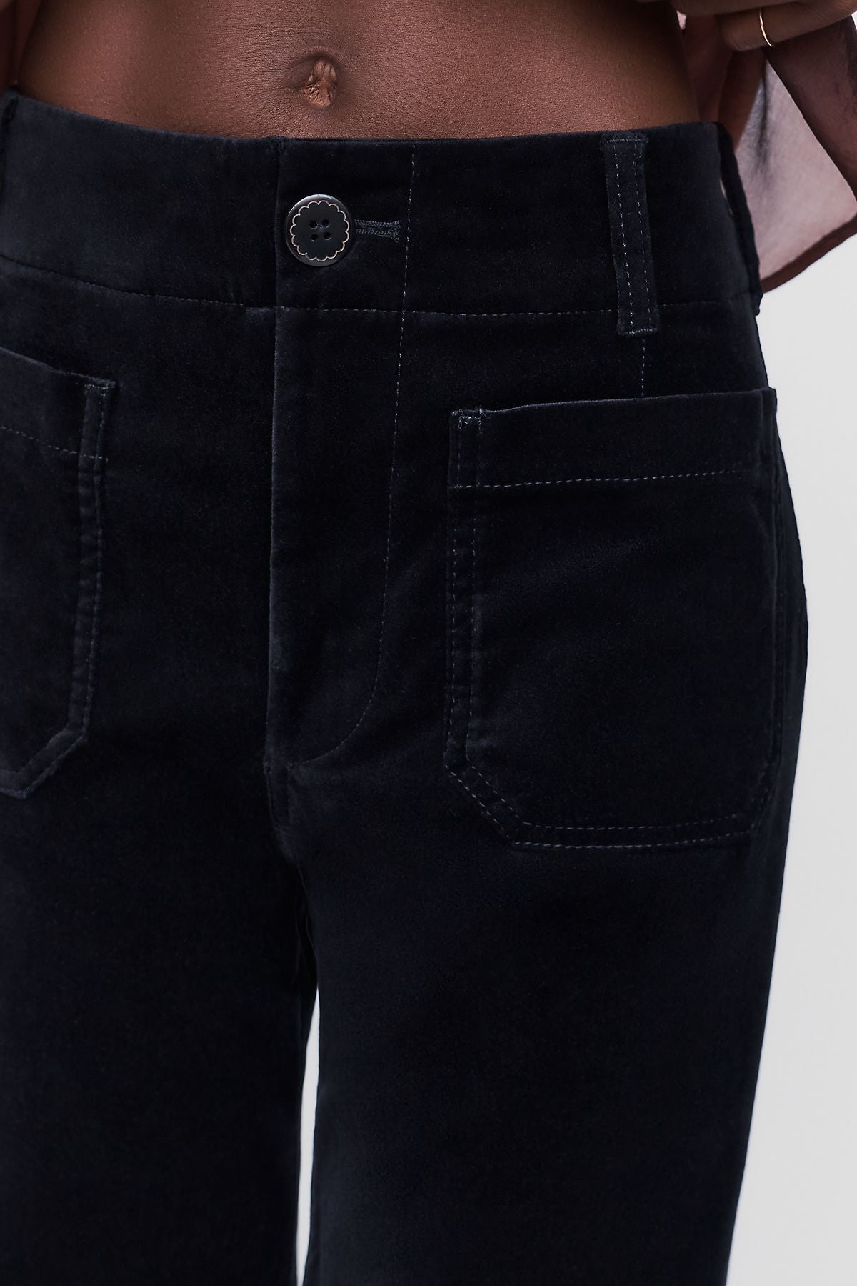 Maeve Colette Full Length Velvet Pants