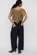 Pilcro Reese Smocked Pull-On Barrel Pants