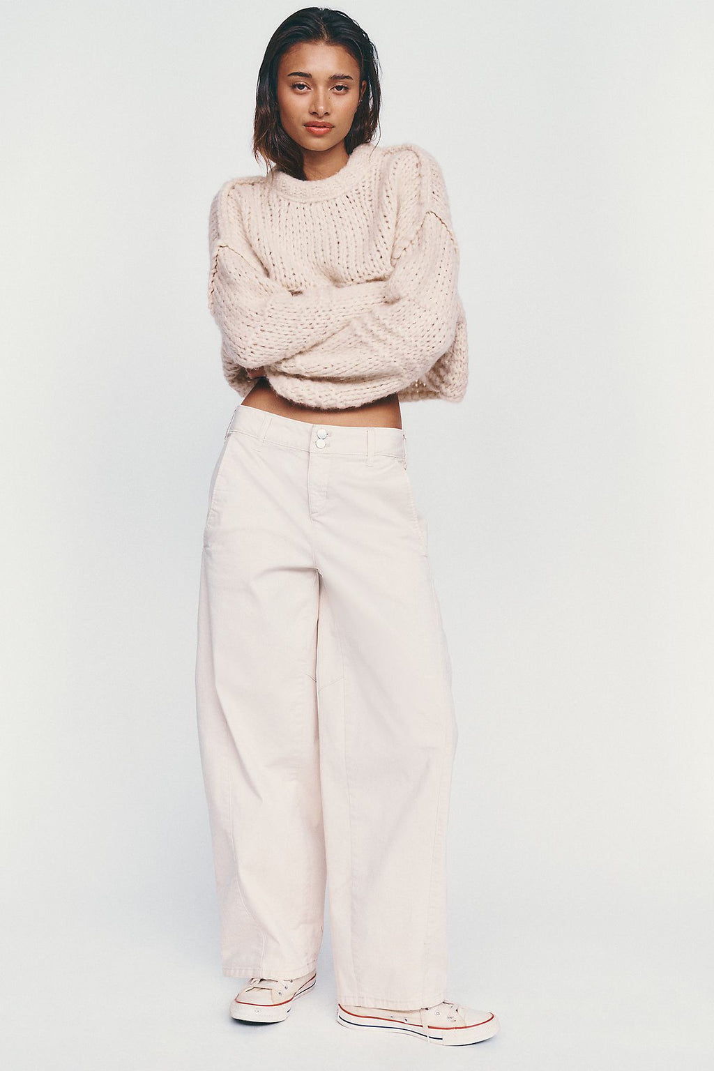 Pilcro Aero Wide-Leg Chino Pants