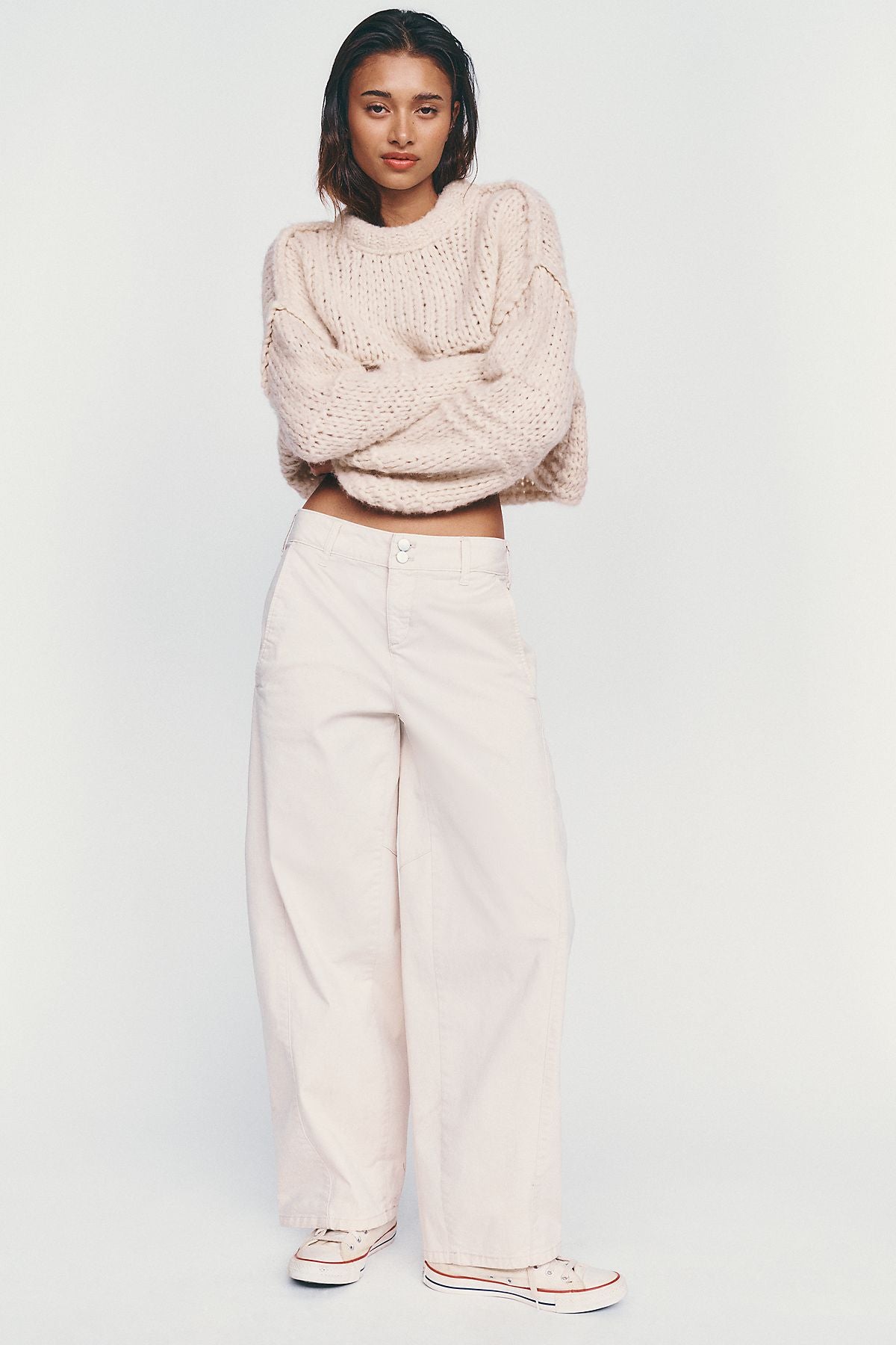 Pilcro Aero Wide-Leg Chino Pants