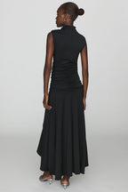 Maeve Mock Ruched Neck Dress