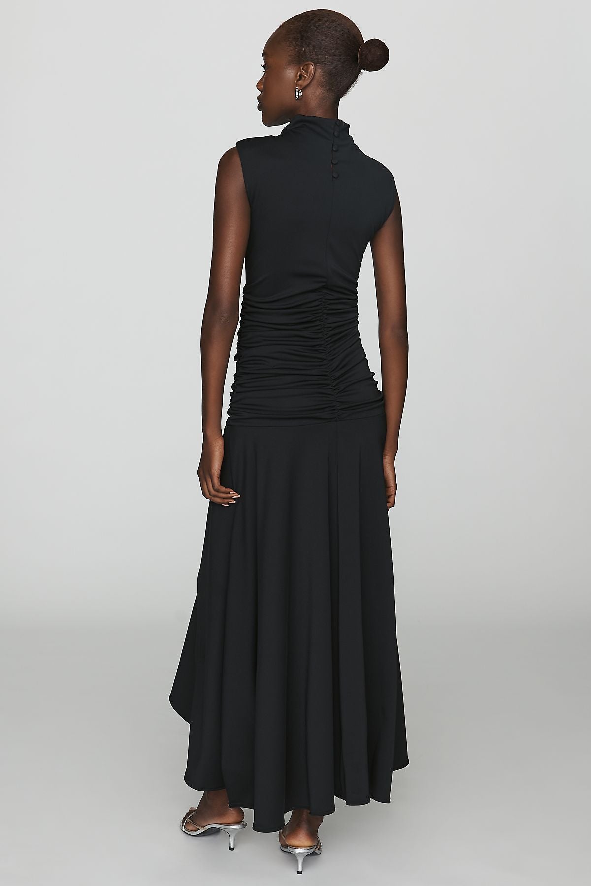 Maeve Mock Ruched Neck Dress