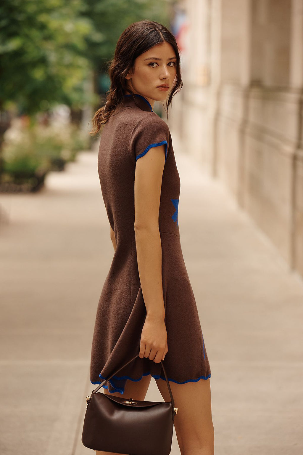By Anthropologie Short-Sleeve Mock-Neck Sweater Dress