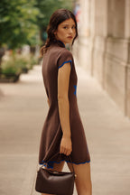 By Anthropologie Short-Sleeve Mock-Neck Sweater Dress