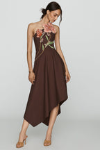 Yukiko Noritake x Anthropologie Asymmetric Floral Midi Dress