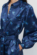 Mona Silken Maxi Shirtdress