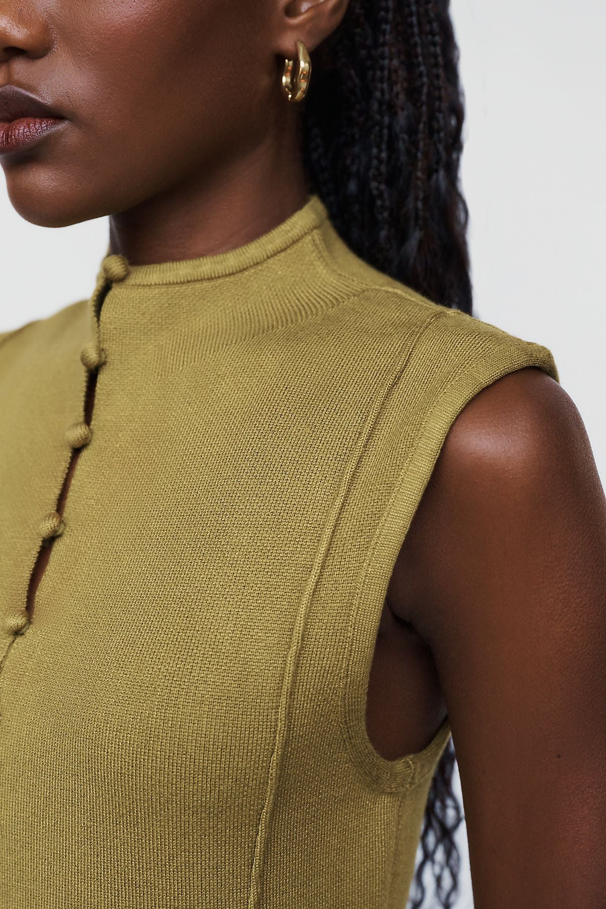 By Anthropologie Mock Neck Sweater Mini Dress