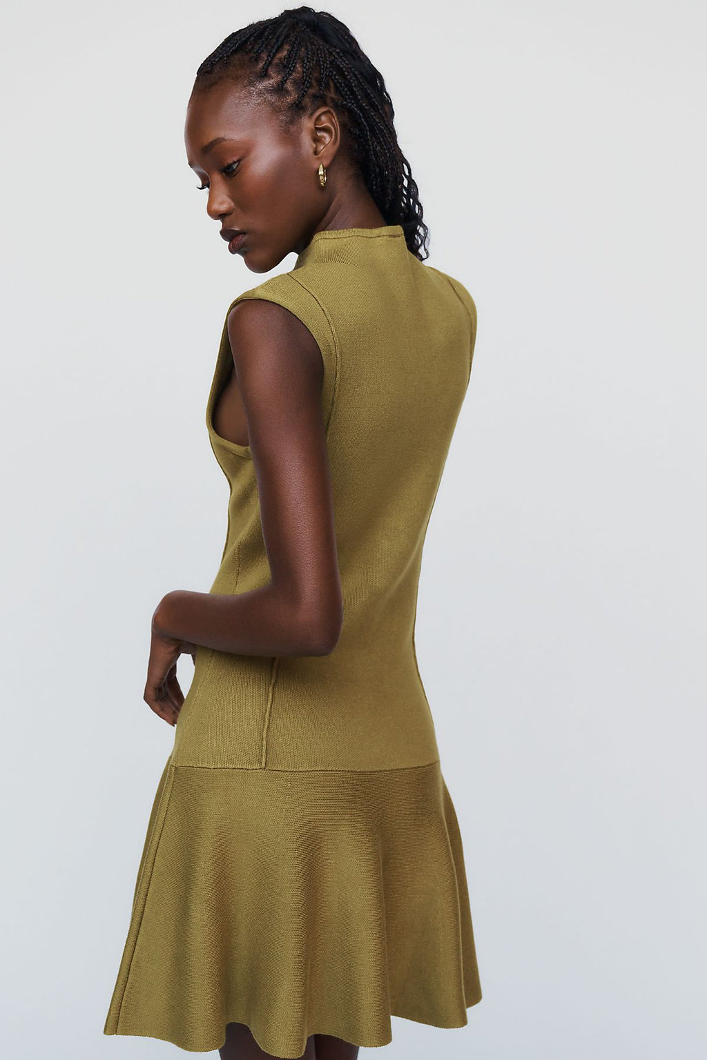 By Anthropologie Mock Neck Sweater Mini Dress