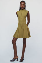 By Anthropologie Mock Neck Sweater Mini Dress